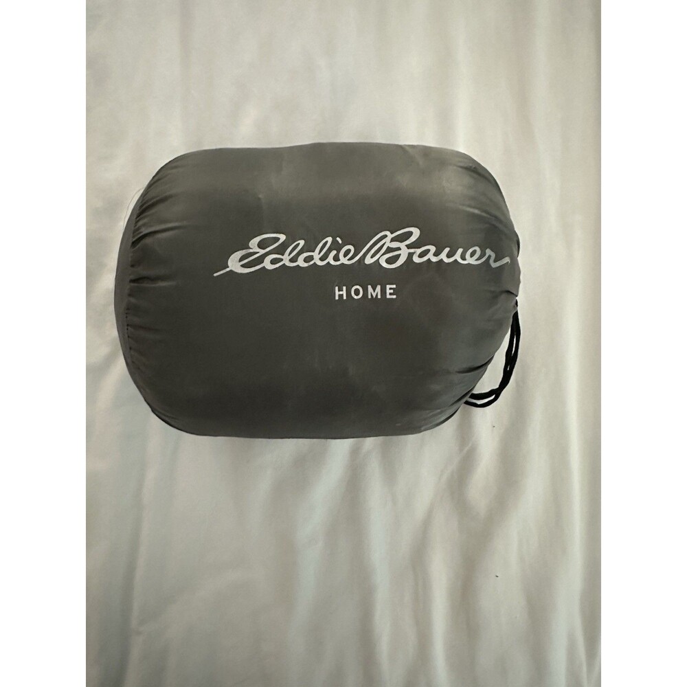 Eddie Bauer Home Primaloft Packable Gray Thermal Down Throw Blanket